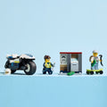 Lego City Police 60455 Police Motorcycle Chase Playset for Ages 4 & Up, rear view