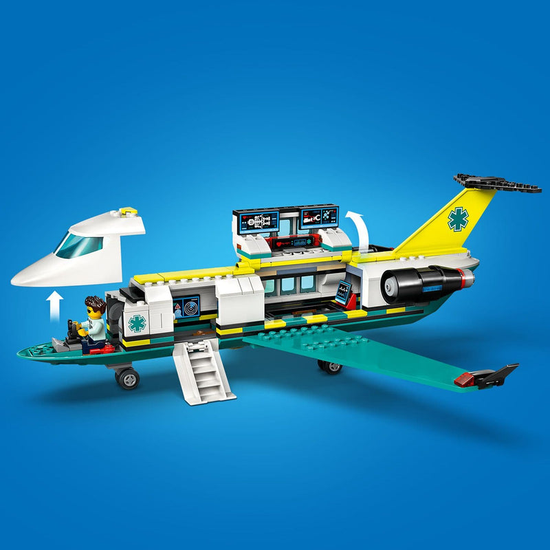 Lego City Big Vehicles 60465 Emergency Air Ambulance Plane for Ages 6+, rear view