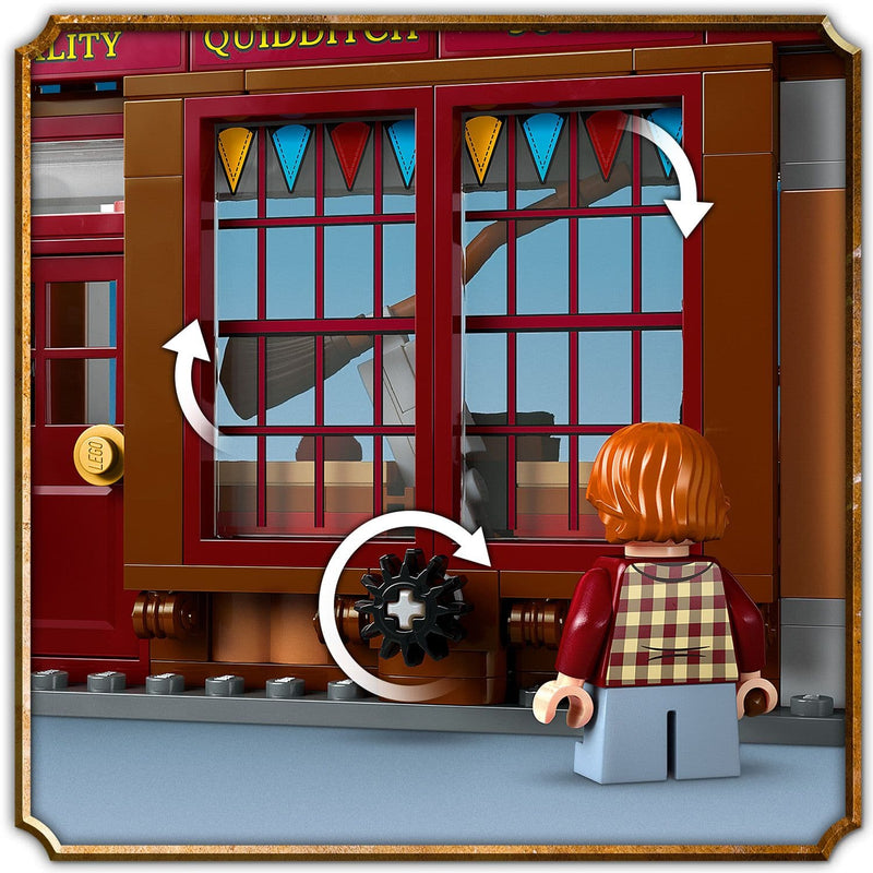 Lego Harry Potter 76452 Quality Quidditch Supplies & Ice Cream Parlour, rear view
