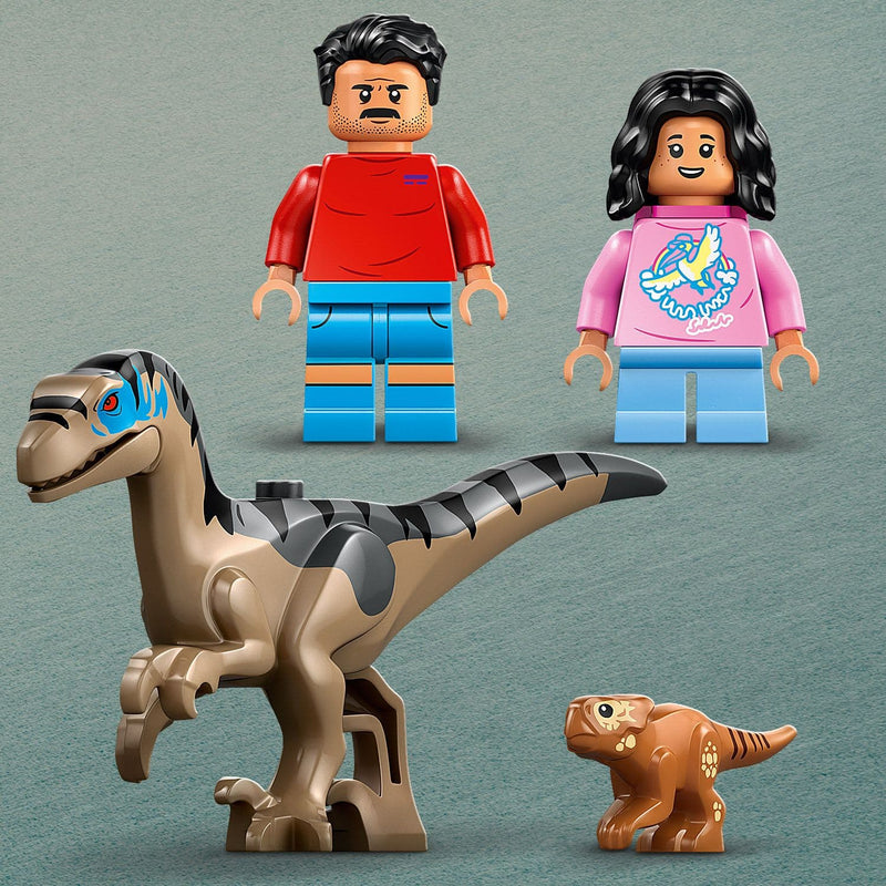 Lego Jurassic World 76972 Raptor Off-Road Escape for Ages 6 and Up, in display
