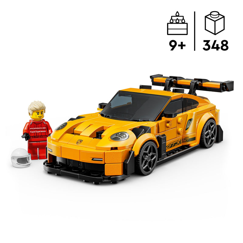 Lego Speed Champions 77239 Porsche 911 GT3 RS Super Car for Age 9 & Up, size reference