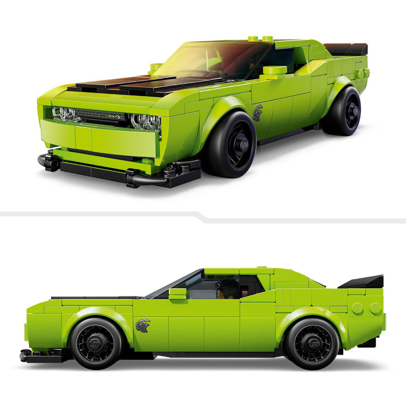 Lego Speed Champions 77237 Dodge Challenger SRT Hellcat Car for Age 9+, rear view