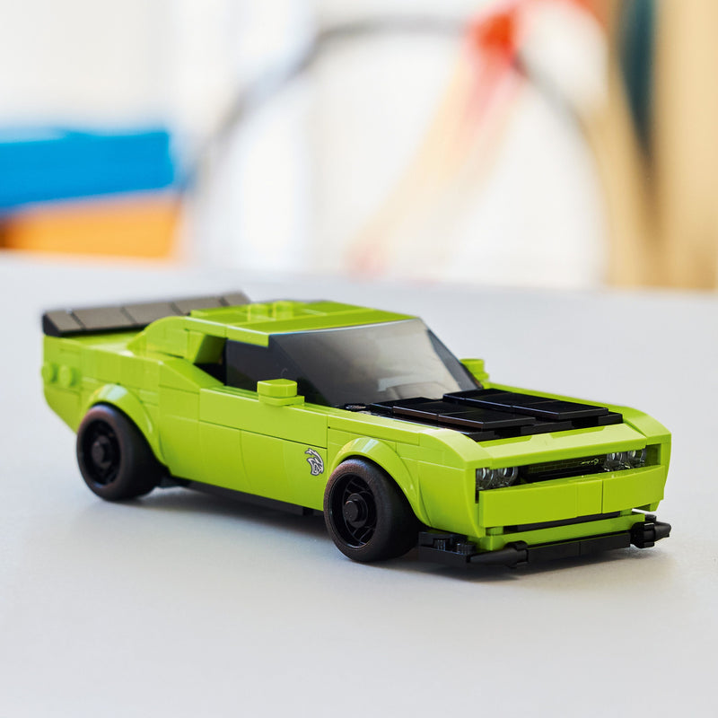 Lego Speed Champions 77237 Dodge Challenger SRT Hellcat Car for Age 9+, side angle
