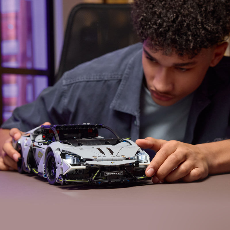 Lego Technic 42214 Lamborghini Revuelto Super Sports Car for Ages 10+, side angle