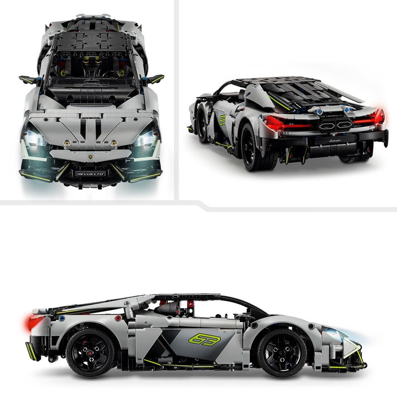Lego Technic 42214 Lamborghini Revuelto Super Sports Car for Ages 10+, size reference
