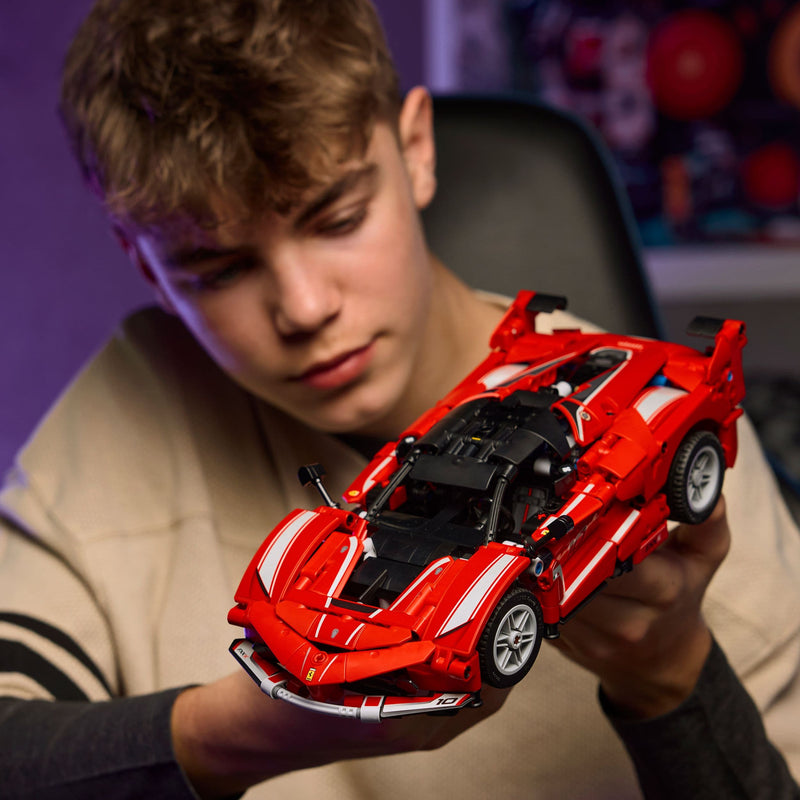 Lego Technic 42212 Ferrari FXX K Buildable Car Playset for Age 10 & Up, side angle