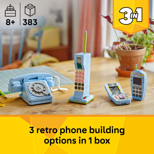 Lego Creator 3 in 1 31174 Retro Telephone Rebuildable Set for Ages 8+, alternate view
