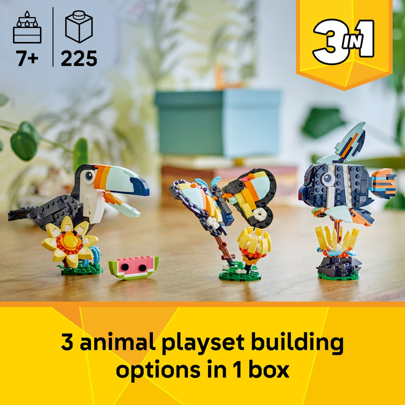 Lego Creator 3 in 1 31173 Wild Animals: Tropical Toucan for Age 7 & Up, alternate view