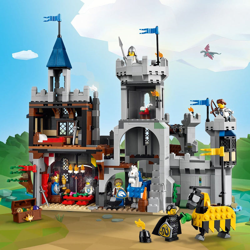 Lego Creator 3 in 1 31168 Medieval Horse Knight Castle for Ages 9 & Up, close-up detail