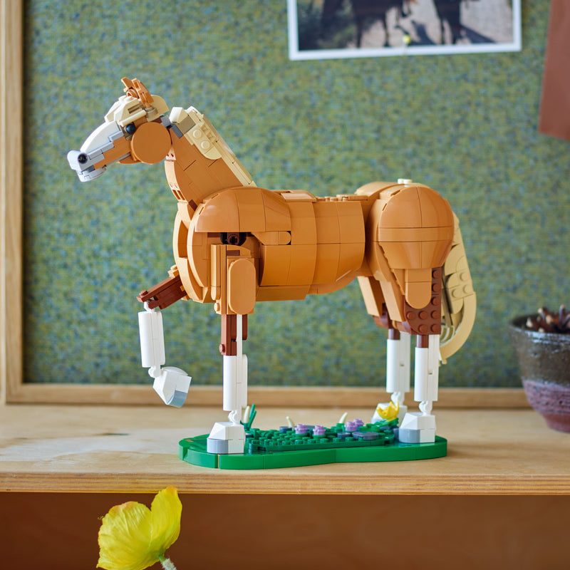 Lego Creator 3 in 1 31166 Beautiful Horse Rebuildable Set for Ages 9+, size reference