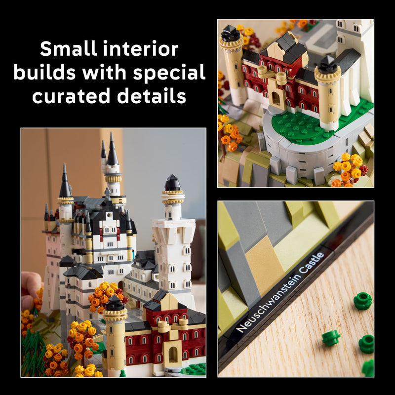 Lego Architecture 21063 Neuschwanstein Castle Set for Adults Ages 18+, showing reverse