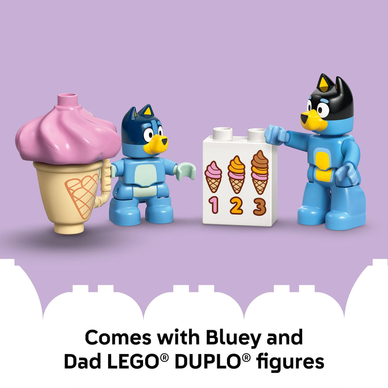Lego Duplo Bluey 10458 Ice Cream Trip with Bluey for Toddlers Ages 2+, rear view