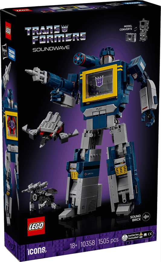 Lego Icons 10358 Transformers: Soundwave for Collectors Aged 18 and Up