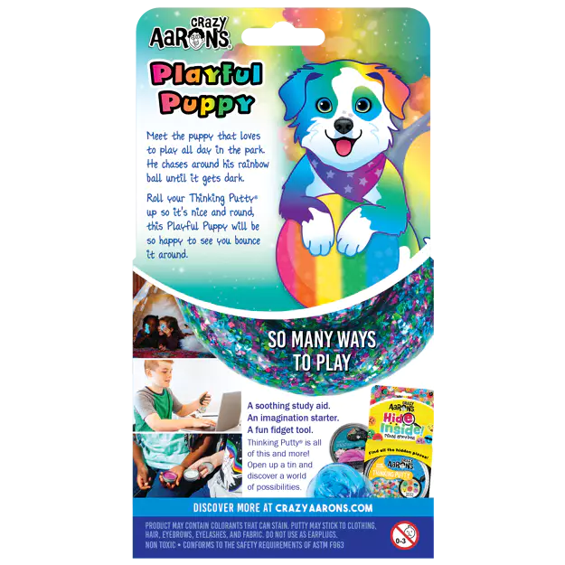 Trendsetters Putty Pets Playful Puppy - Thinking Putty, close-up detail