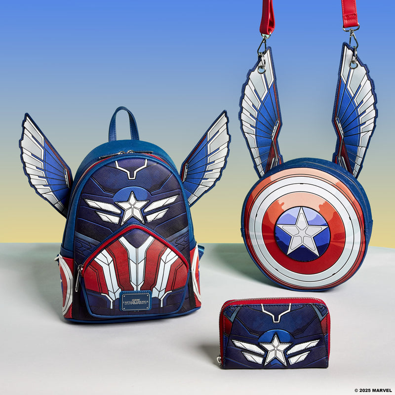 Loungefly - Marvel Captain America Brave New World Cosplay Zip Around Wallet side angle
