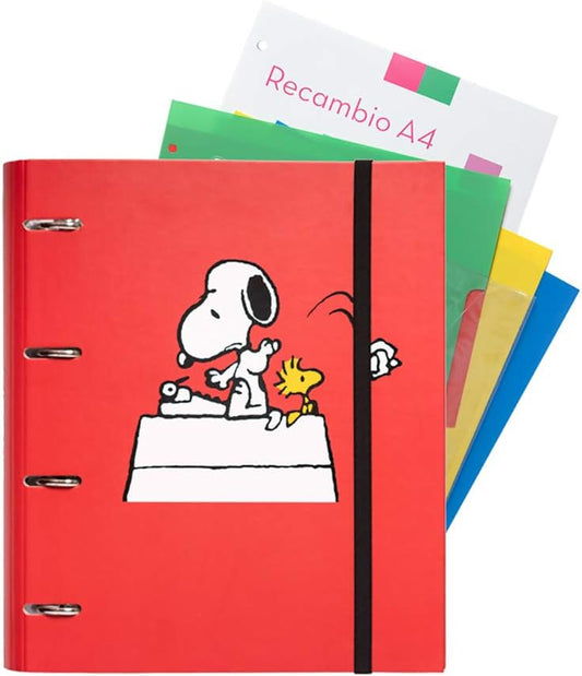 Premium 4 Ring Binder File Folder Snoopy