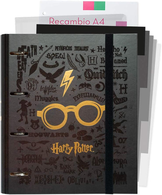 Premium 4 Ring Binder File Folder Harry Potter