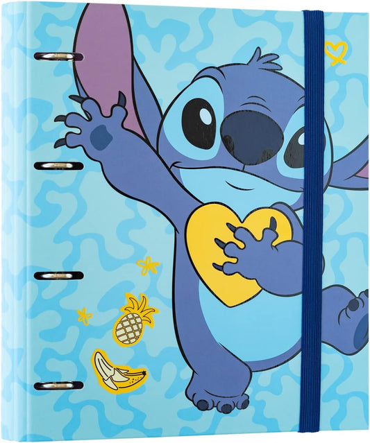 Disney Stitch 4 Ring Binder + 100 Sheets + Dividers