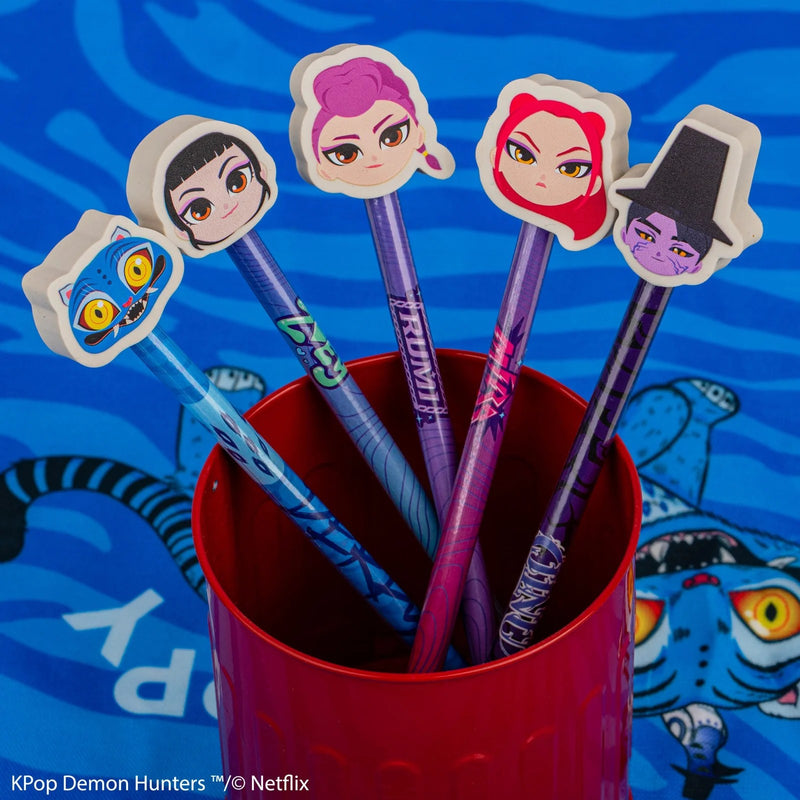 KPop Demon Hunters Pencils with Eraser Display Box of 30