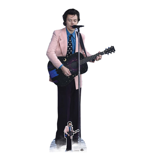 Harry Styles Pink Jacket Height 186cm Lifesize Cardboard Cut Out With Mini collectible from Star Cutouts