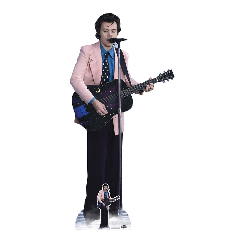Harry Styles Pink Jacket Height 186cm Lifesize Cardboard Cut Out With Mini collectible from Star Cutouts