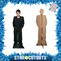 Joe Keery Black Suit Height 167cm Lifesize Cardboard Cut Out With Mini, side angle