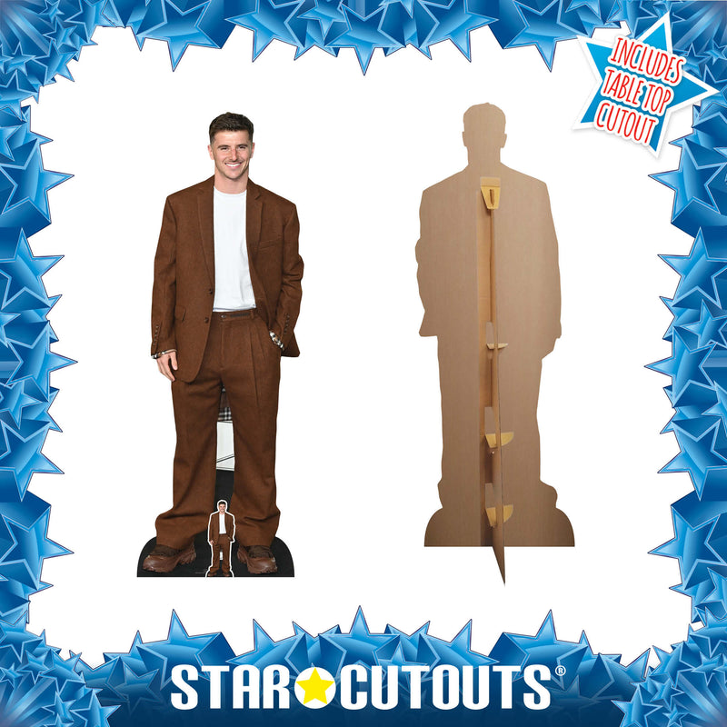 Mason Mount Height 182cm Lifesize Cardboard Cut Out With Mini, side angle
