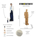 Harry Styles White Jacket Height 186cm Lifesize Cardboard Cut Out With Mini, close-up detail
