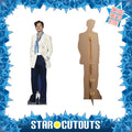 Harry Styles White Jacket Height 186cm Lifesize Cardboard Cut Out With Mini, side angle