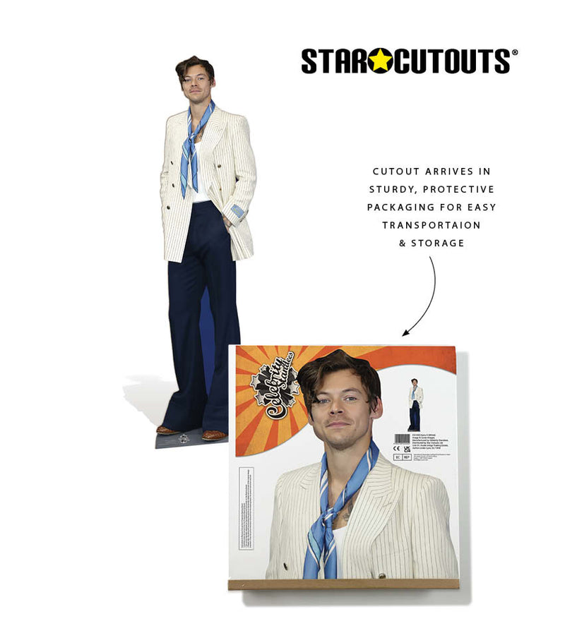Harry Styles White Jacket Height 186cm Lifesize Cardboard Cut Out With Mini, rear view