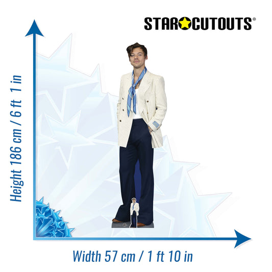 Harry Styles White Jacket Height 186cm Lifesize Cardboard Cut Out With Mini, alternate view