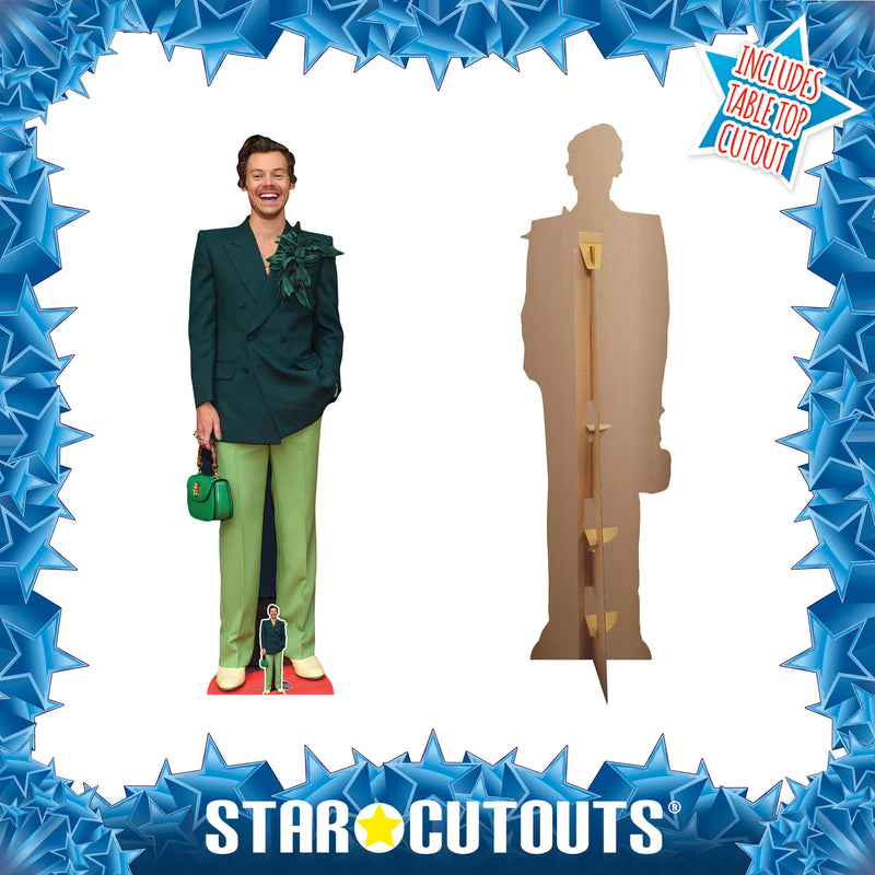 Harry Styles Green Height 186cm Lifesize Cardboard Cut Out With Mini, side angle