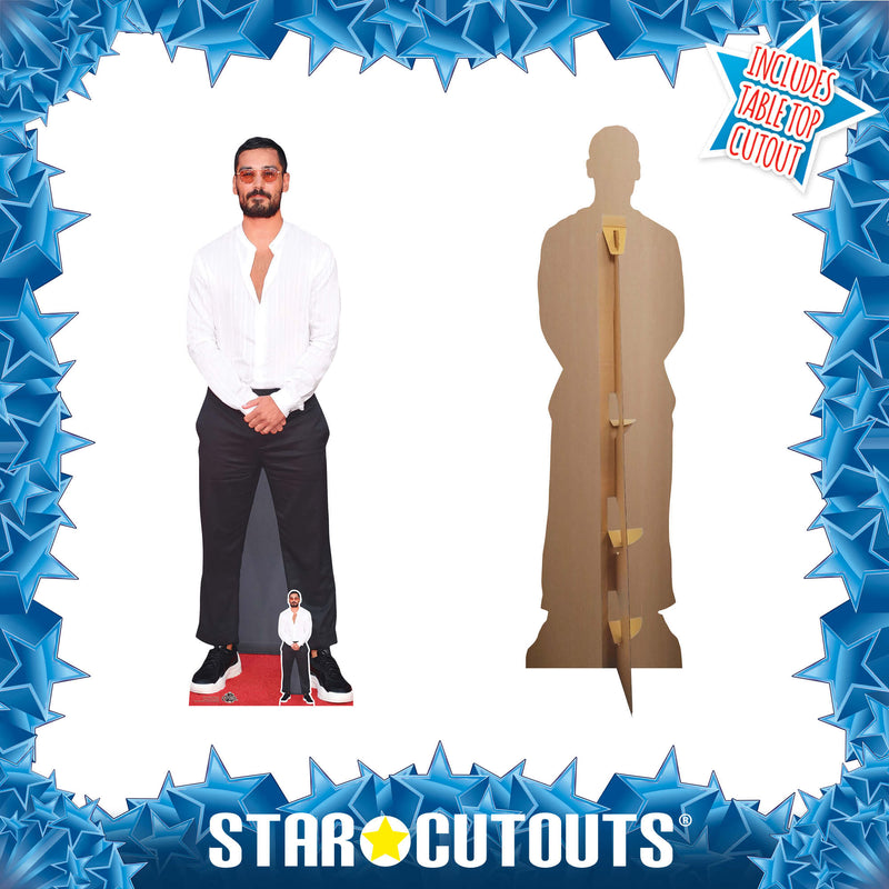 Ilkay Gundogan Lifesize Cardboard Cut Out With Mini, close-up detail
