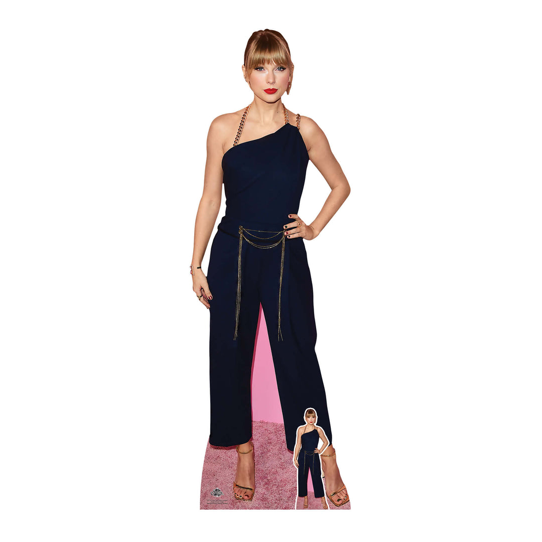 Taylor Swift Navy Jumpsuit Height 183cm Lifesize Cardboard Cut Out With Mini