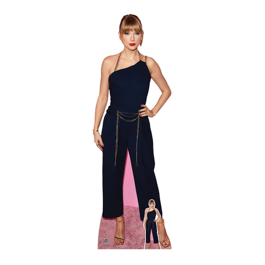 Taylor Swift Navy Jumpsuit Height 183cm Lifesize Cardboard Cut Out With Mini collectible from Star Cutouts