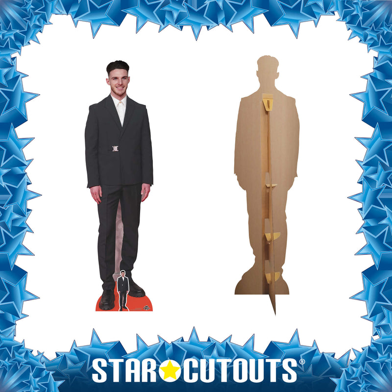 Declan Rice Height 185cm Lifesize Cardboard Cut Out With Mini, side angle