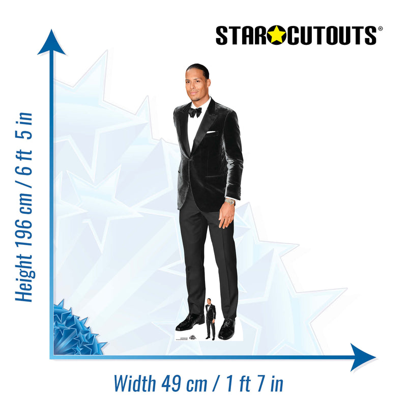 Virgil van Dijk Height 196cm Lifesize Cardboard Cut Out With Mini, alternate view