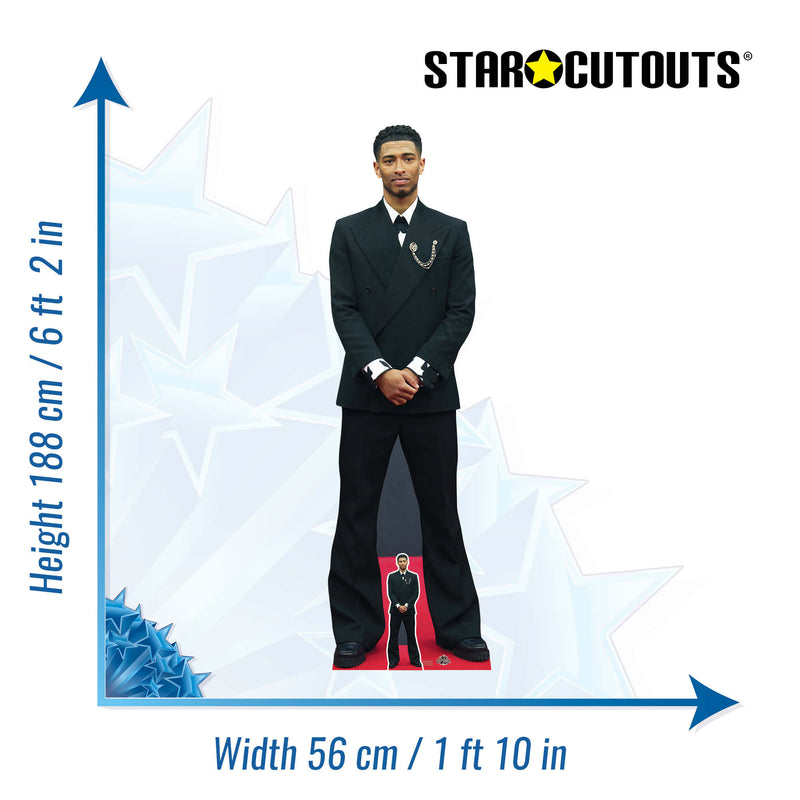 Jude Bellingham Height 188cm Lifesize Cardboard Cut Out With Mini, alternate view