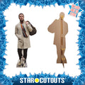 Liam Gallagher Cream Jacket Height 180cm Lifesize Cardboard Cut Out With Mini, close-up detail