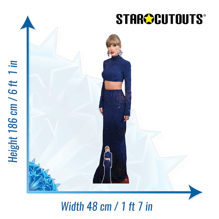 CS1166 Taylor  Crop Top Height 186cm Lifesize Cardboard Cut Out With Mini