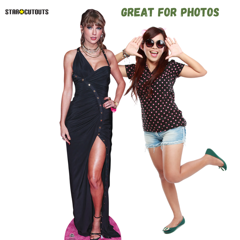 Taylor Swift Pose Height 182cm Lifesize Cardboard Cut Out With Mini, rear view