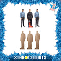 Ronaldo Three Pack Shelf Top Cutout Cardboard Cut Out Height 31cm, side angle
