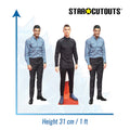 Ronaldo Three Pack Shelf Top Cutout Cardboard Cut Out Height 31cm, alternate view