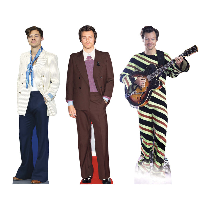 Harry Styles Three Pack Shelf Top Cutout  Cardboard Cut Out Height 31cm