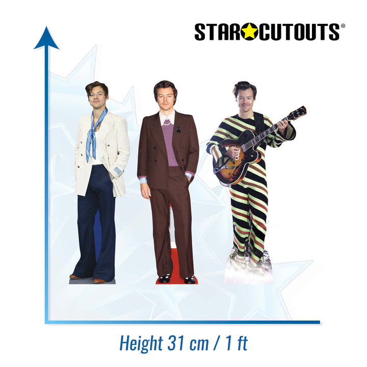 Harry Styles Three Pack Shelf Top Cutout  Cardboard Cut Out Height 31cm