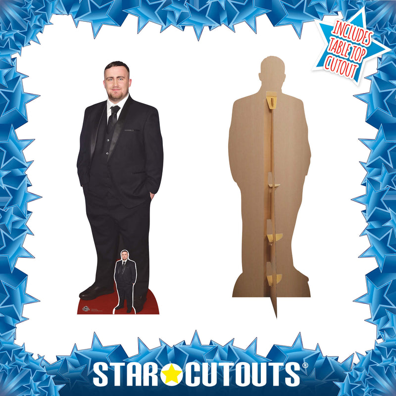 Luke Littler Cardboard Cut Out Height 171cm, close-up detail