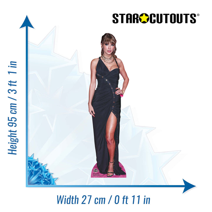 CS1216 Taylor Black Dress  Star Mini Height 95cm Cardboard Cutout