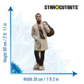 Liam Gallagher Cream Jacket Star Mini Height 90cm, side angle