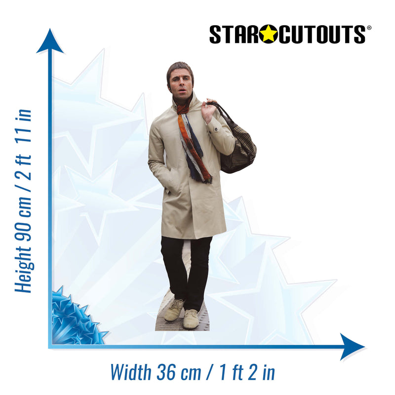 Liam Gallagher Cream Jacket Star Mini Height 90cm, side angle