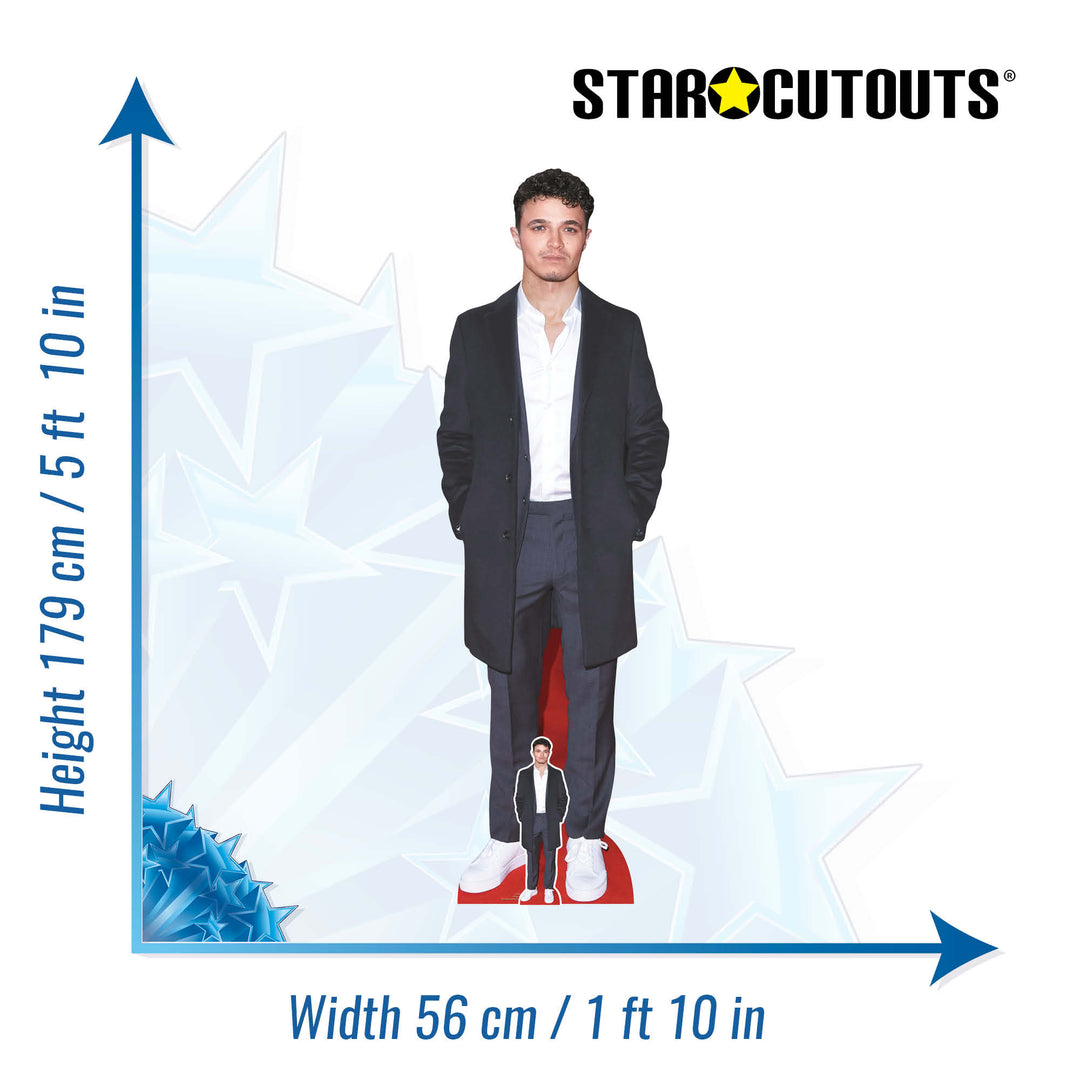 CS1261 Lando Norris Suit  Cardboard Cut Out Height 179cm